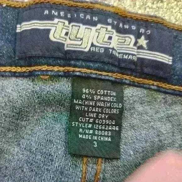 TYTE MIDRISE SPARKLE FLAIR JEANS SIZE 3 - Picture 2 of 7